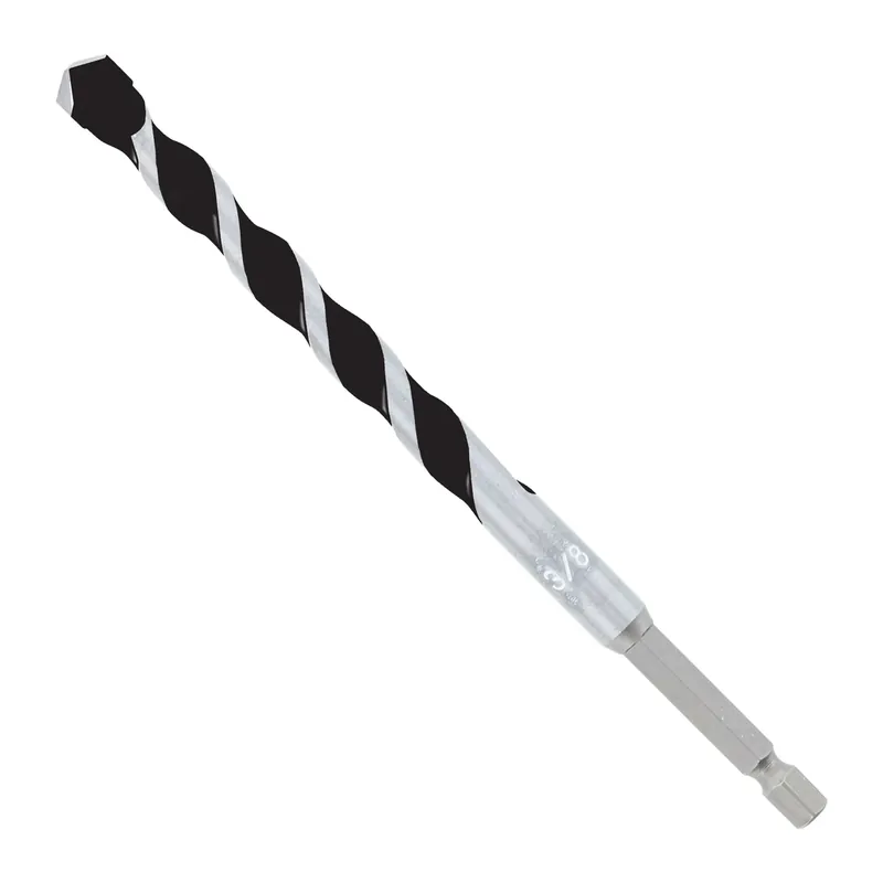 3/8 In. X 6 In. L Multi-material Carbide Tipped Hammer Drill Bit Hex Shank 1 Pk