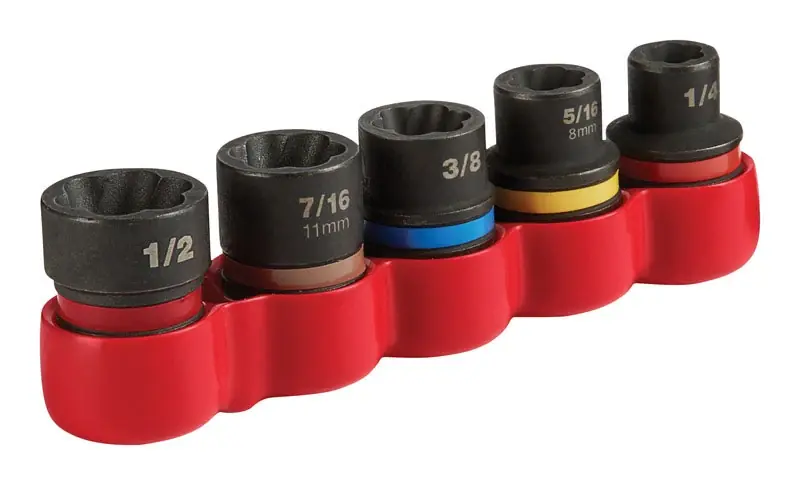 Shockwave 6-piece Impact Duty Bolt Extractor Set With Adapter
