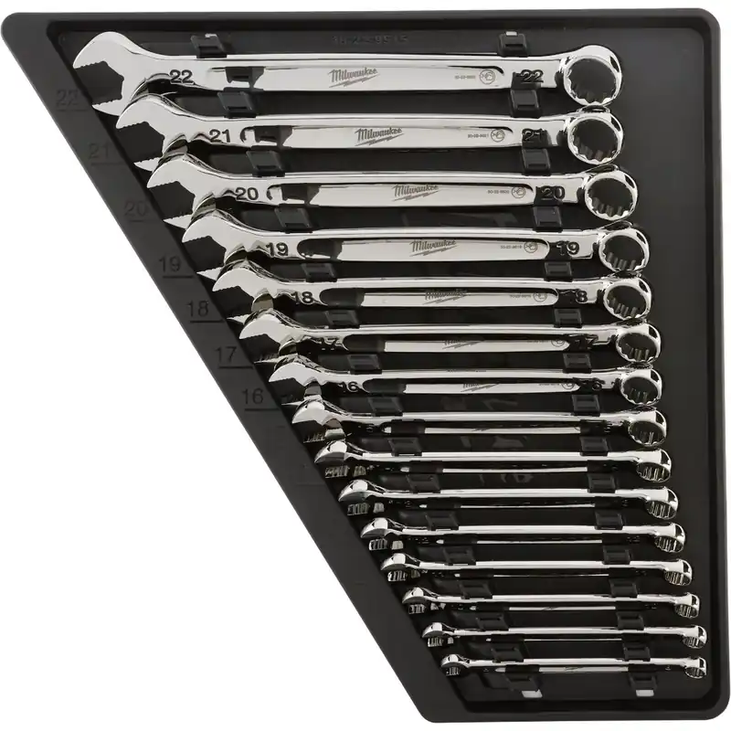 Metric 12-point Combination Wrench Set (15-piece) - Max Bite Design