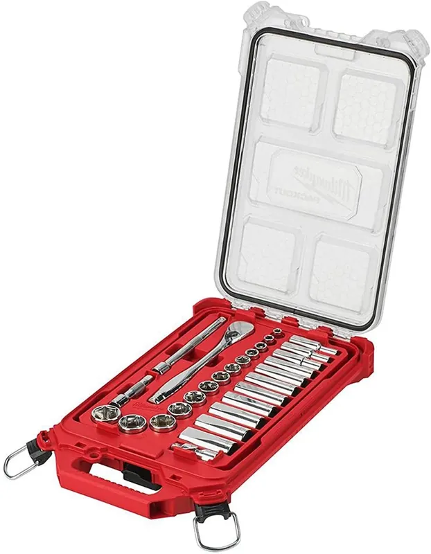3/8 In. Drive 28-piece Ratchet & Socket Set With Packout Organizer