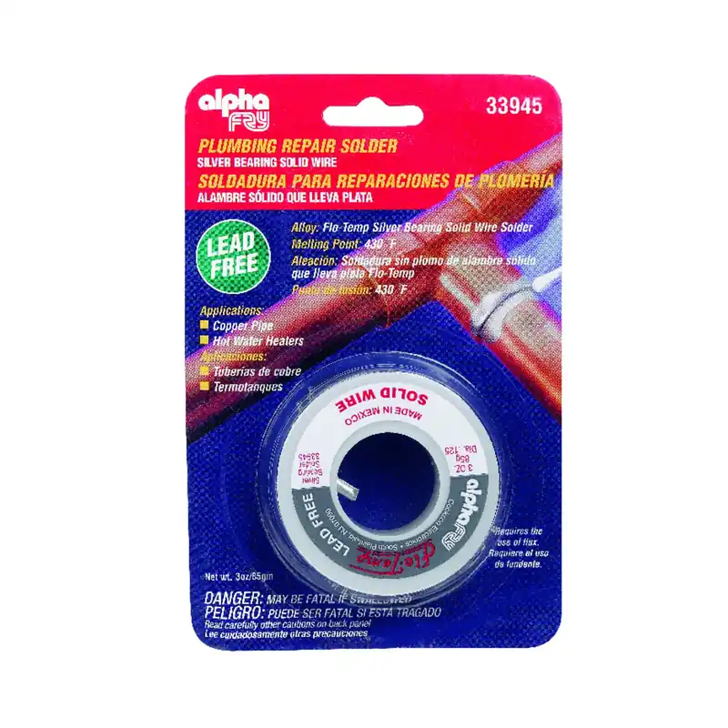 Lead-free Plumbing Solder,3-oz., .125-diameter