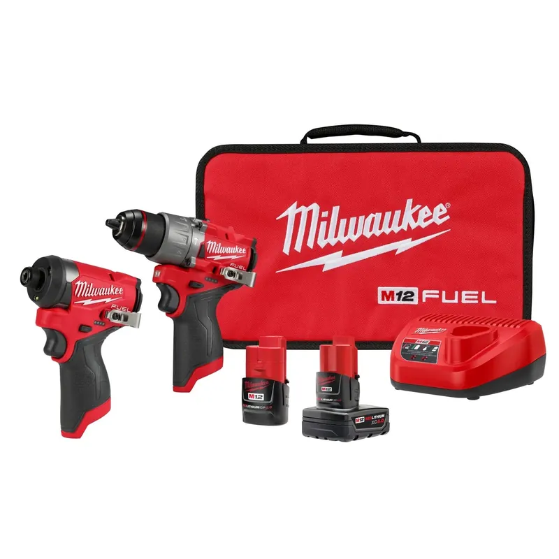 M12 Fuel 2-tool Brushless Cordless Hammer Drill & Impact Driver Combo Kit