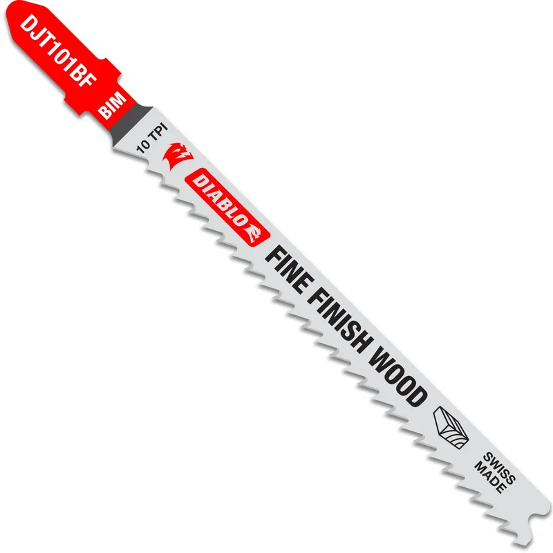 4 In. Bi-metal T-shank Fine Finish Wood Jig Saw Blade 10 Tpi 5 Pk