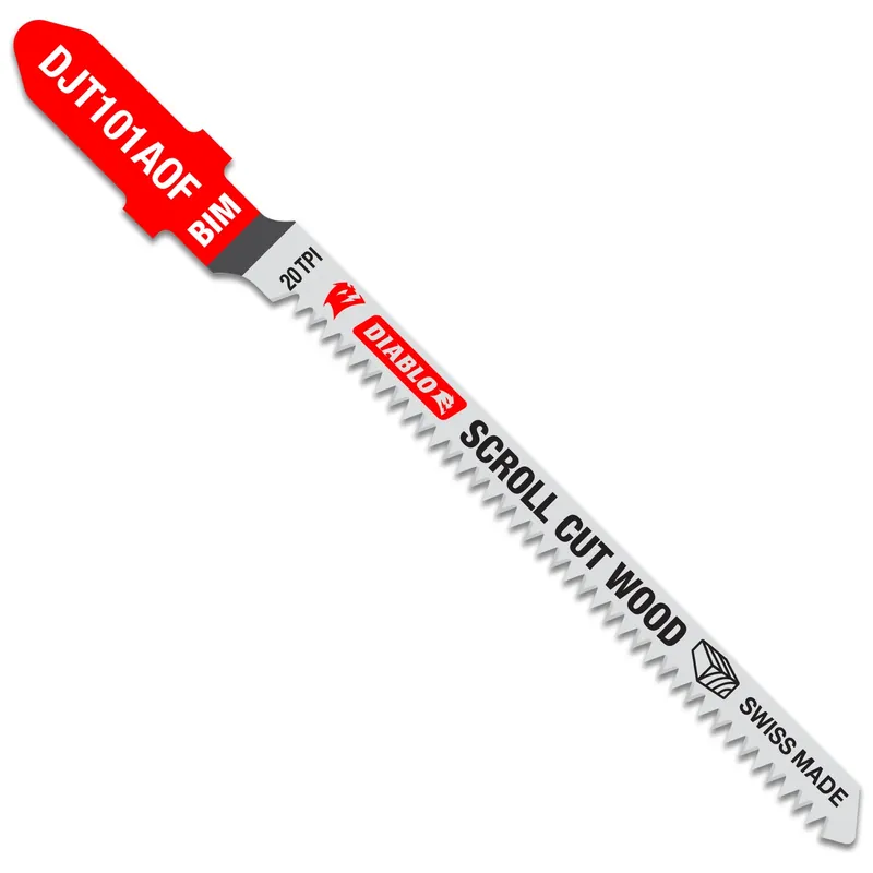 3-1/4 In. Bi-metal T-shank Scroll Cut Wood Jig Saw Blade 20 Tpi 5 Pk
