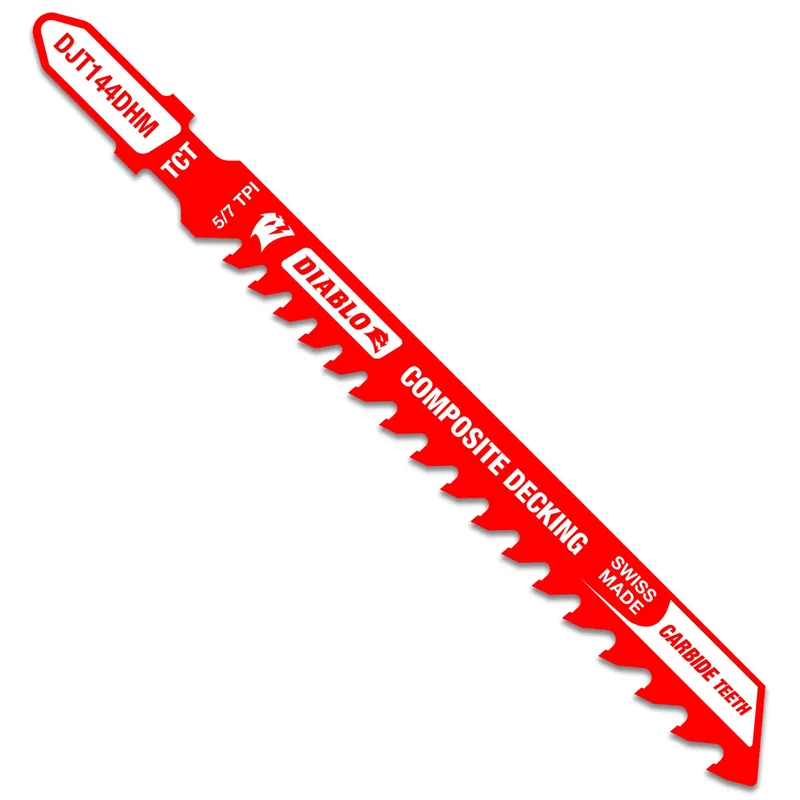 4 In. Carbide T-shank Composite Decking Jig Saw Blade 5/7 Tpi 1 Pk