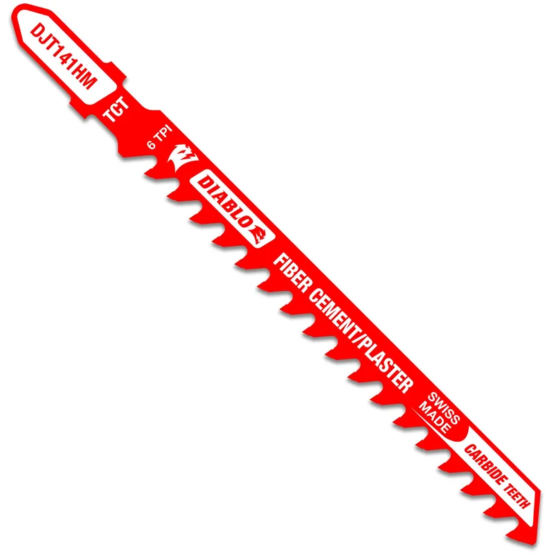 4 In. Carbide T-shank Fiber Cement & Plaster Jig Saw Blade 6 Tpi 1 Pk
