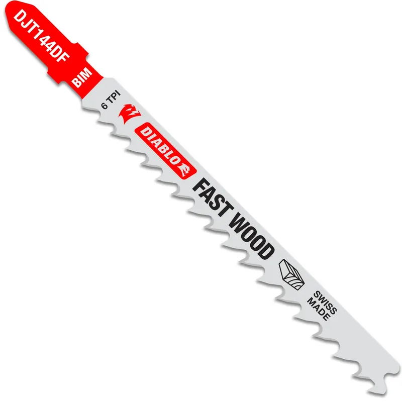 4 In. Bi-metal T-shank Fast Wood Jig Saw Blade 6 Tpi 5 Pk