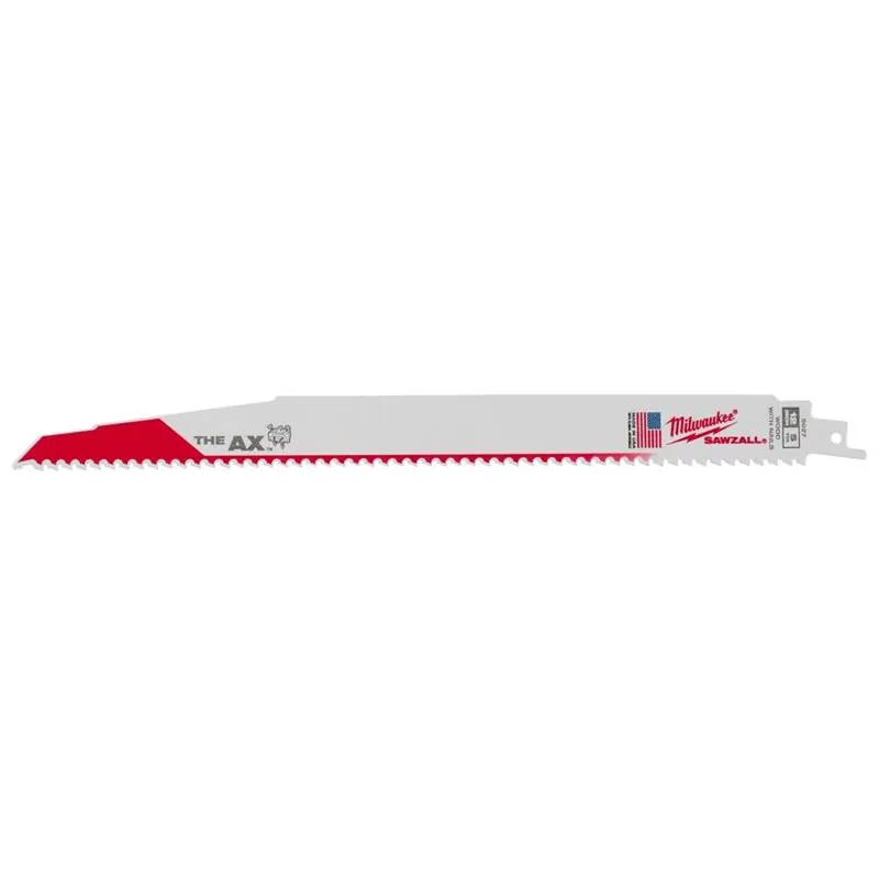 The Ax 12 In. Bi-metal Wood Demolition Reciprocating Saw Blade 5 Tpi 5 Pk