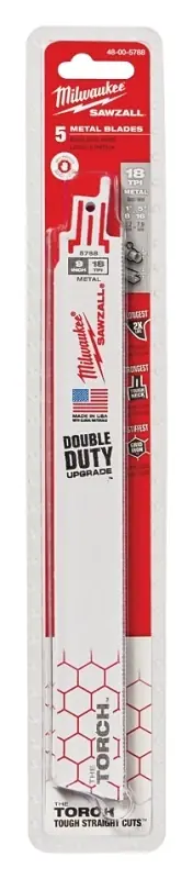The Torch 9 In. Bi-metal Reciprocating Saw Blade 18 Tpi 5 Pk