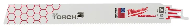 The Torch 9 In. Bi-metal Reciprocating Saw Blade 14 Tpi 5 Pk
