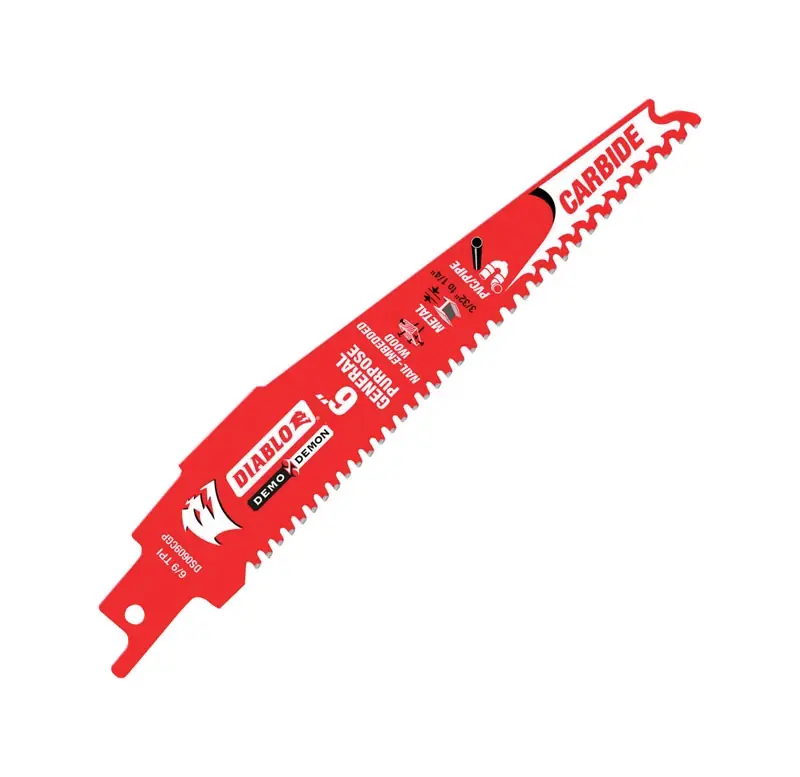 Demo Demon 6 In. Carbide Tipped General Purpose Reciprocating Saw Blade 6/9 Tpi 1 Pk