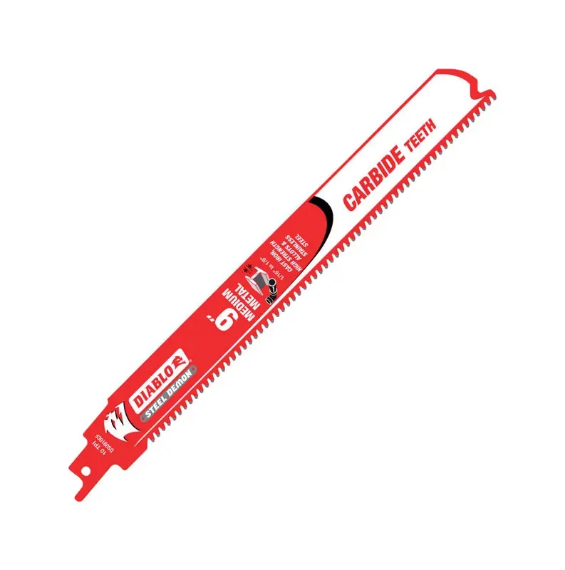 Steel Demon 9 In. Carbide Medium Metal Reciprocating Saw Blade 10 Tpi 1 Pk