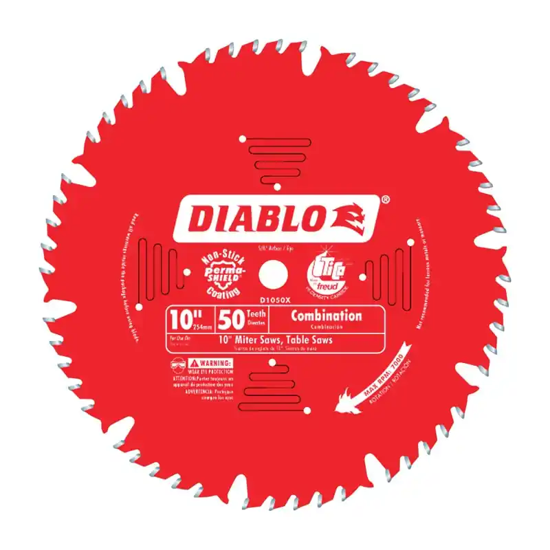 10 In. D X 5/8 In. Tico Hi-density Carbide Combination Saw Blade 50 Teeth 1 Pk