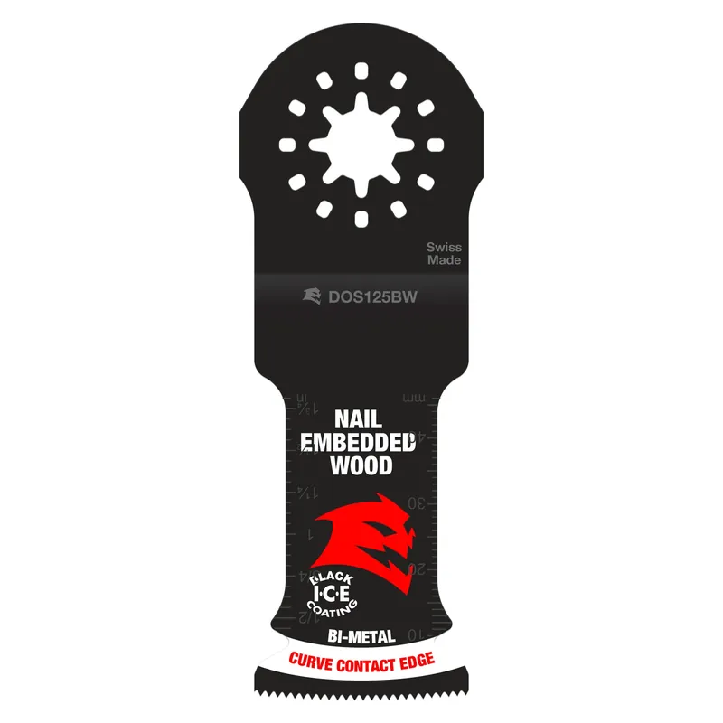 Starlock 1-1/4 In. W Bi-metal Curved Contact Edge Oscillating Blade Nail-embedded Wood 3 Pk