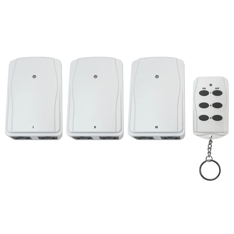Indoor Wireless Remote With Grounded Outlets 125 V White