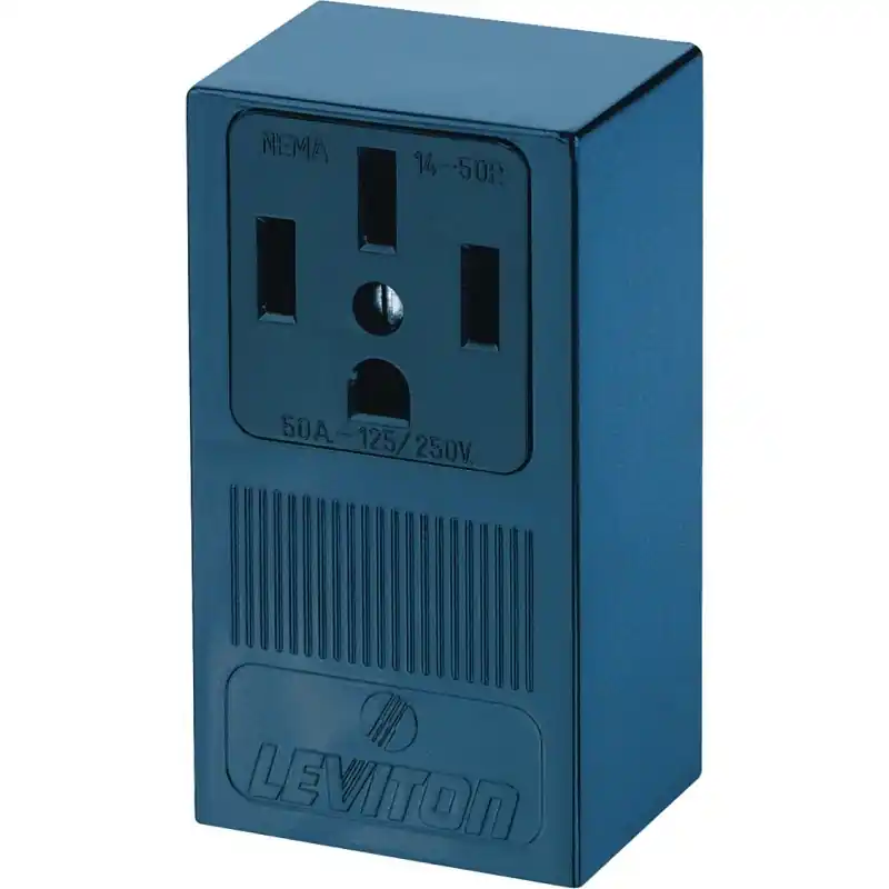 50 Amps 125/250 V Black Outlet 14-50r 1 Pk