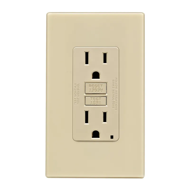 Smartlockpro 15 Amps 125 V Duplex Ivory Gfci Outlet 5-15r 1 Pk