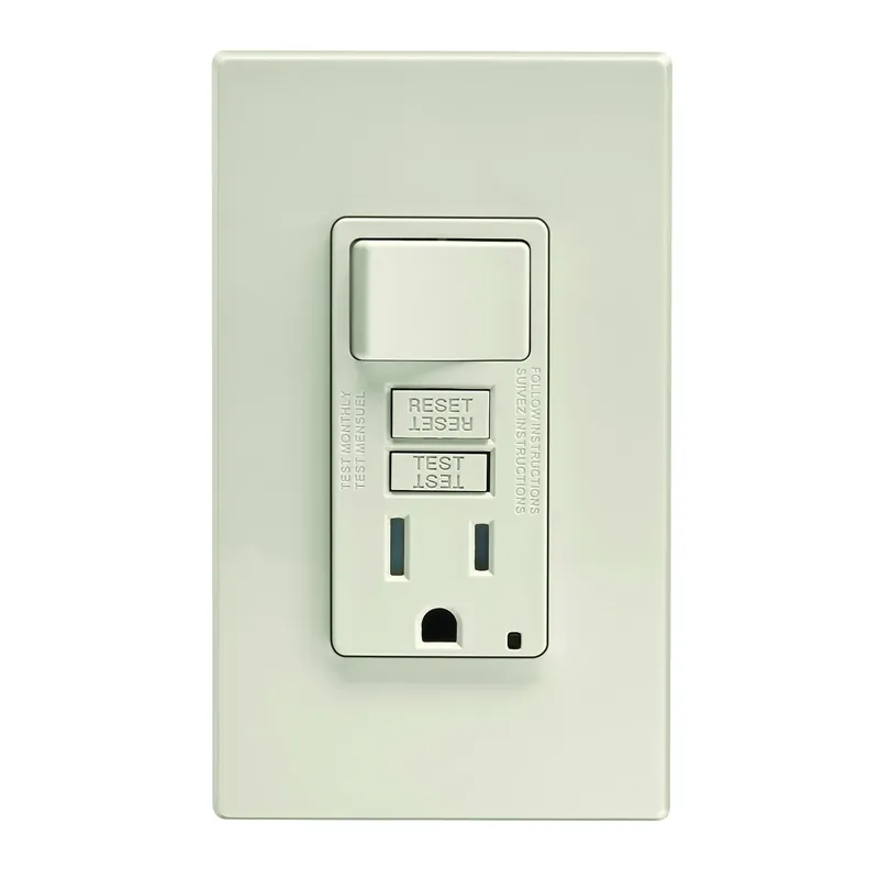 Smartlockpro 15 Amps 125 V Light Almond Outlet/wallplate 5-15r 1 Pk