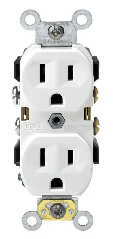 15 Amps 125 V Duplex White Outlet 5-15r 1 Pk