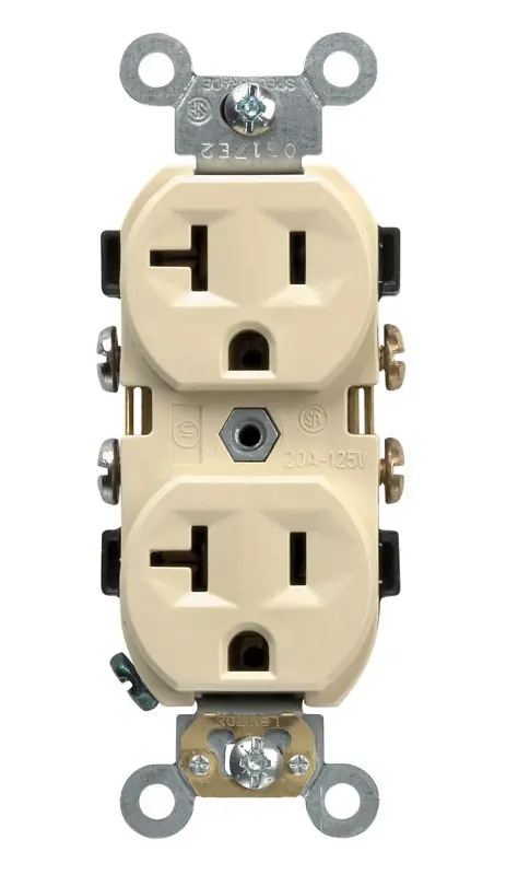 20 Amps 125 V Duplex Ivory Outlet 5-20r 1 Pk