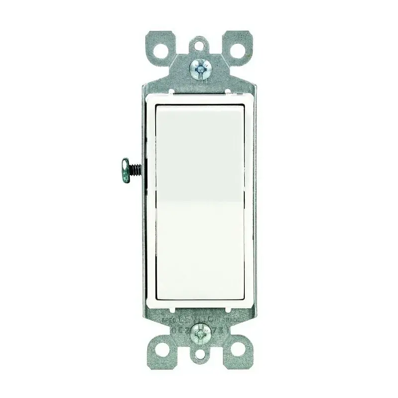 Decora 15 Amps Three Pole Rocker 3-way Illuminated Switch White 1 Pk