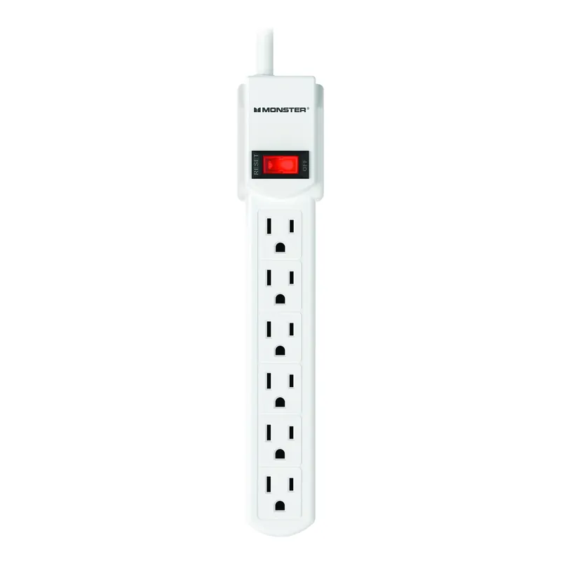 Just Power It Up 3 Ft. L 6 Outlet Power Strip - White