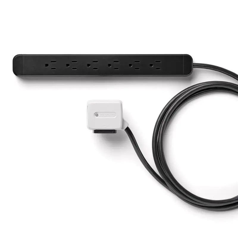 Surgeswap 9 Ft. Power Strip With 6 Outlets And Surge Protection, Black