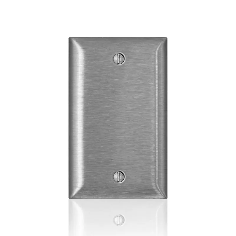 C-series Satin Silver 1 Gang Stainless Steel Blank Wall Plate 1 Pk