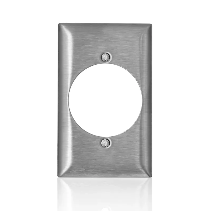 C-series Stainless Steel 1 Gang Metal Single Outlet Wall Plate 1 Pk