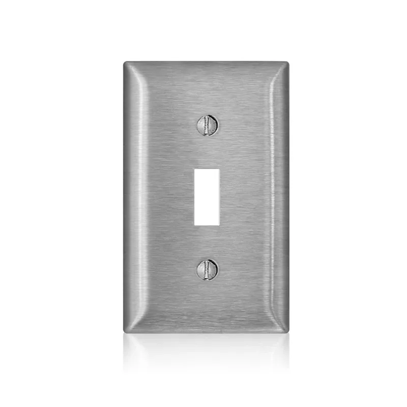 C-series Satin Silver 1 Gang Stainless Steel Toggle Wall Plate 1 Pk