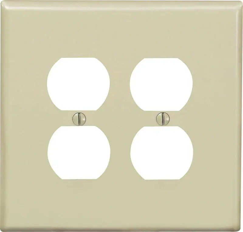 Midway Ivory 2 Gang Nylon Duplex Wall Plate 1 Pk