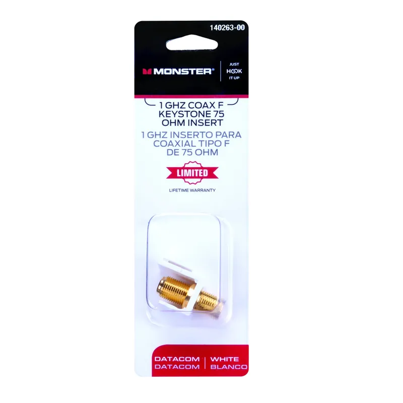 Just Hook It Up F-connector F Coaxial Connector Keystone Insert 1 Pk