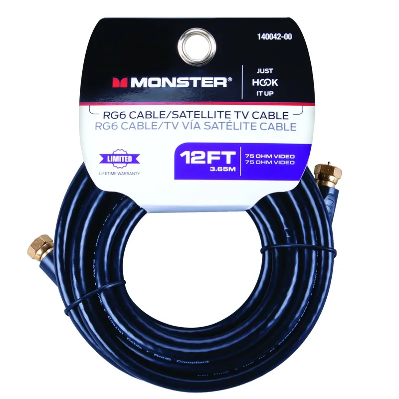 Just Hook It Up 12 Ft. Weatherproof Video Coaxial Cable Rg6