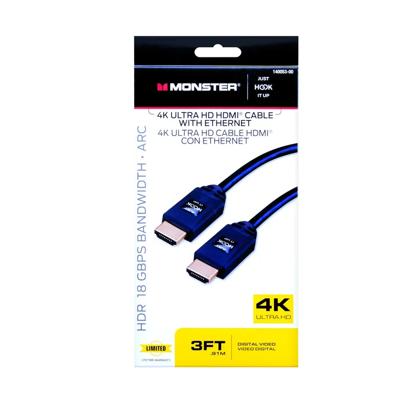 Just Hook It Up 3 Ft. L High Speed Hdmi Cable With Ethernet
