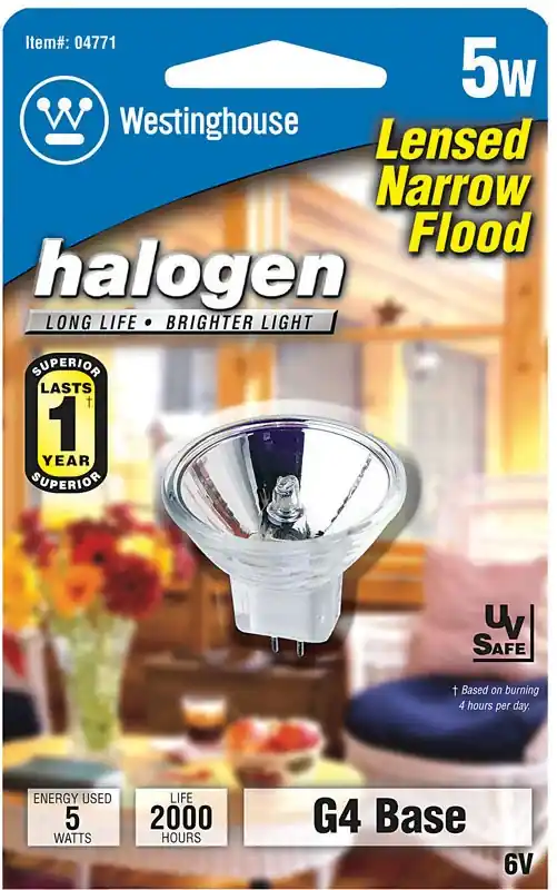 5 W Mr11 Floodlight Halogen Bulb 27 Lm White 1 Pk