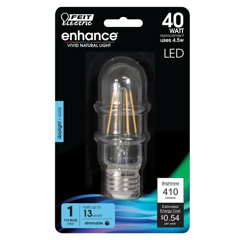 Enhance T10 E26 (medium) Led Bulb Daylight 40 Watt Equivalence 1 Pk