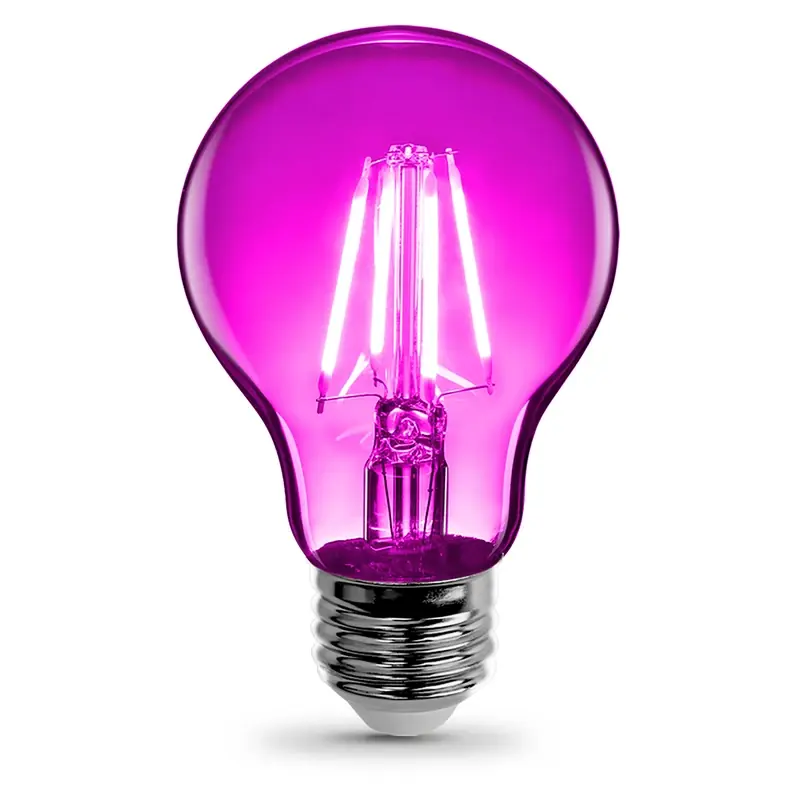 A19 E26 (medium) Filament Led Bulb Pink 30 Watt Equivalence 1 Pk