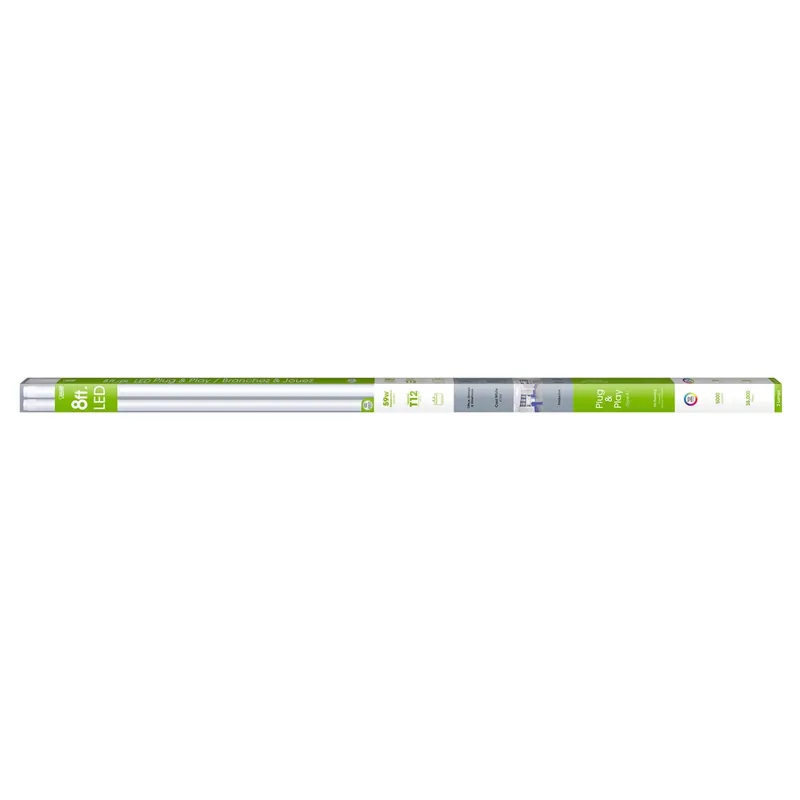 T12 Cool White 96 In. 1-pin T12 Led Linear Lamp 60/75 Watt Equivalence 2 Pk