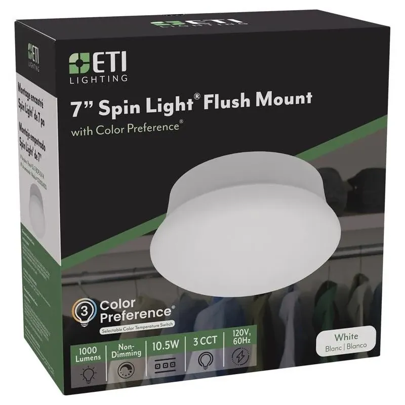 Sl Series C02002403d Led Spin Light – 10.5w, 1000 lm, 3000‑5000k Adjustable, E26 Base