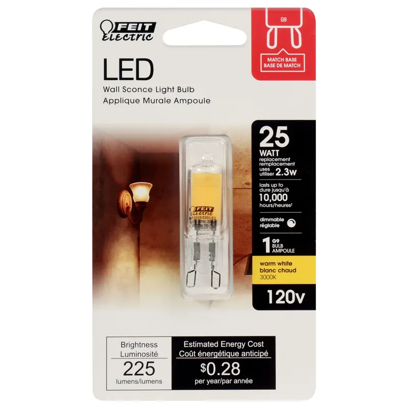 T4 G9 Led Bulb Warm White 25 Watt Equivalence 1 Pk