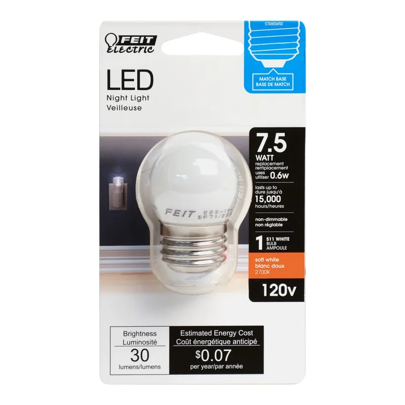 S11 E26 (medium) Led Bulb Soft White 7.5 Watt Equivalence 1 Pk