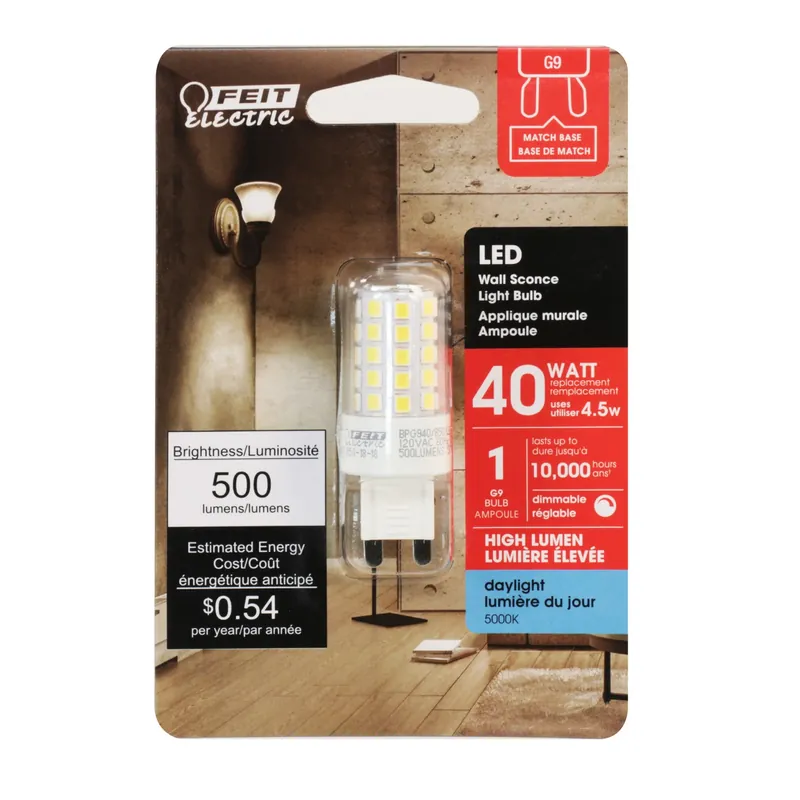 T4 G9 Led Bulb Daylight 40 Watt Equivalence 1 Pk