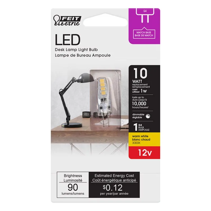 T4 Bi-pin Led Bulb Warm White 10 Watt Equivalence 1 Pk