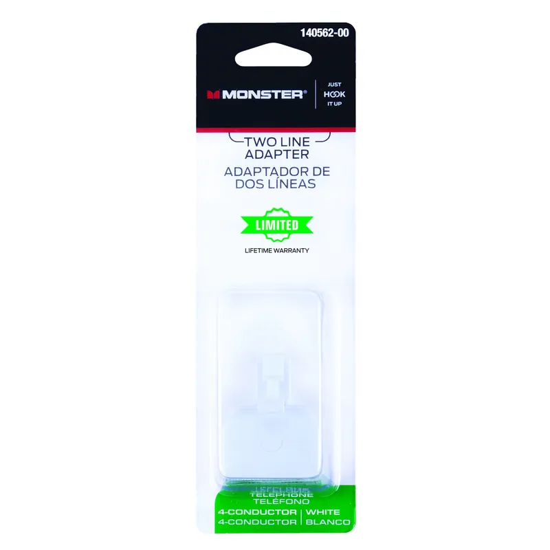 Just Hook It Up 0 Ft. L White Two Line Duplex Adapter Model 140562-00