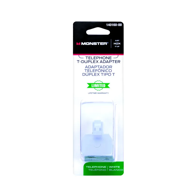 Just Hook It Up 0 Ft. L White Modular Duplex Adapter