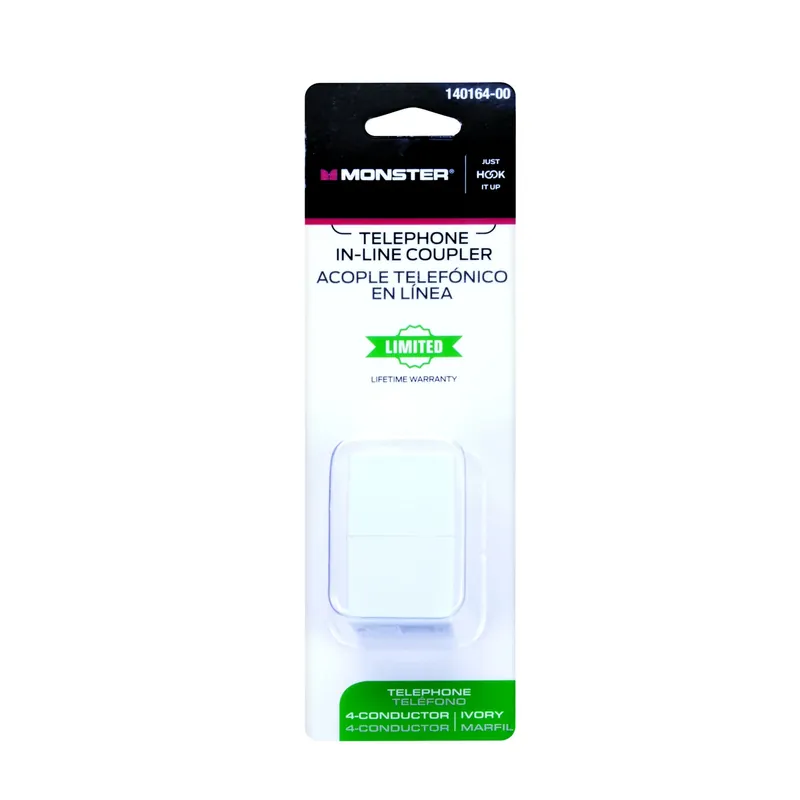 Just Hook It Up 0 Ft. L White Modular In Line Coupler 4-conductor