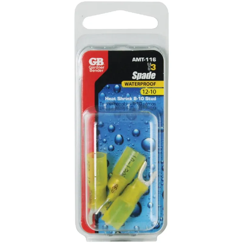 Xtreme 12-10 Ga. Insulated Wire Spade Terminal Yellow 3 Pk