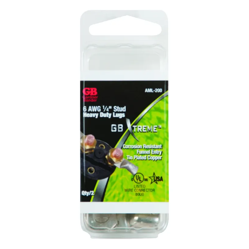 Xtreme 6 Ga. Insulated Wire Electrical Lug Silver 2 Pk