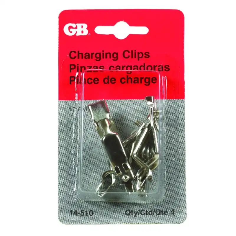 10 Amps Battery Charging Clips 4 Pk