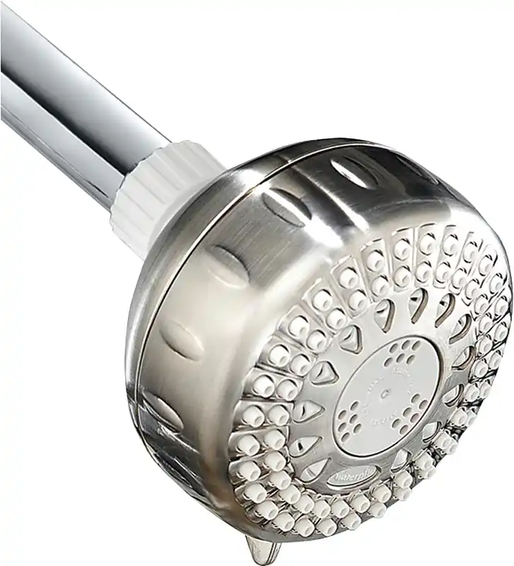 Elements Shower Head, Fixed Mount, 5 Settings, 1.8 Gpm, Brushed Nickel Finish